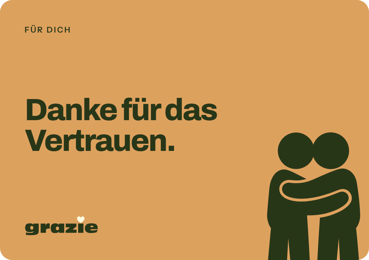 Dankeskarte Sunlit Clay: Danke für das Vertrauen.